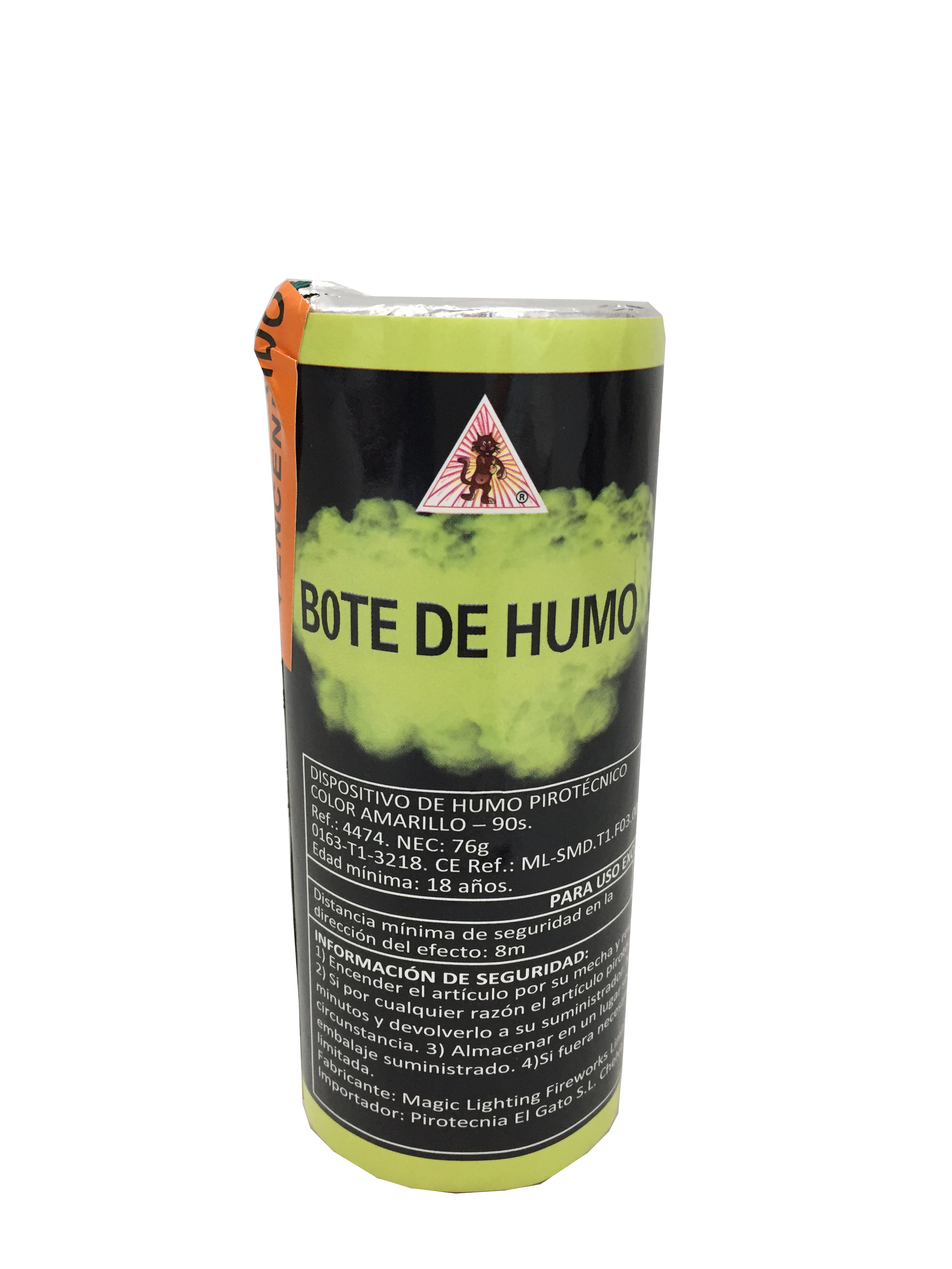 Bote de humo amarillo (90s)